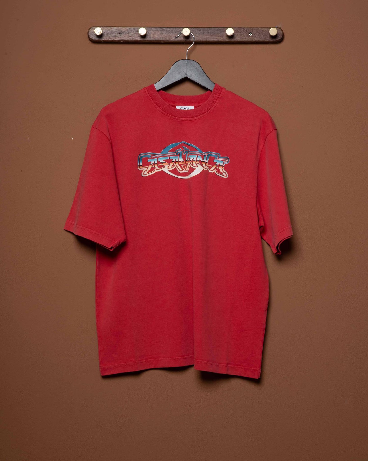 CHROME TEXT PRINTED OVERSIZED T-SHIRT