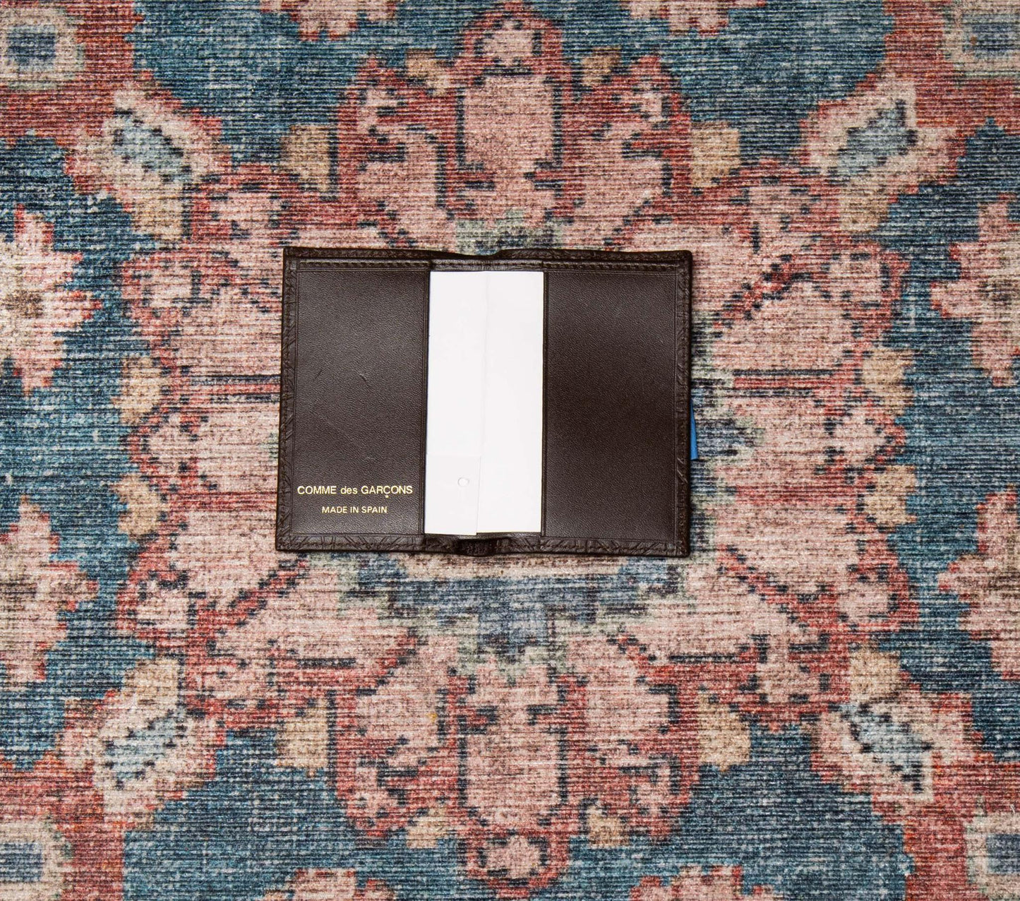 EMBOSSED FOLD WALLET - BROWN