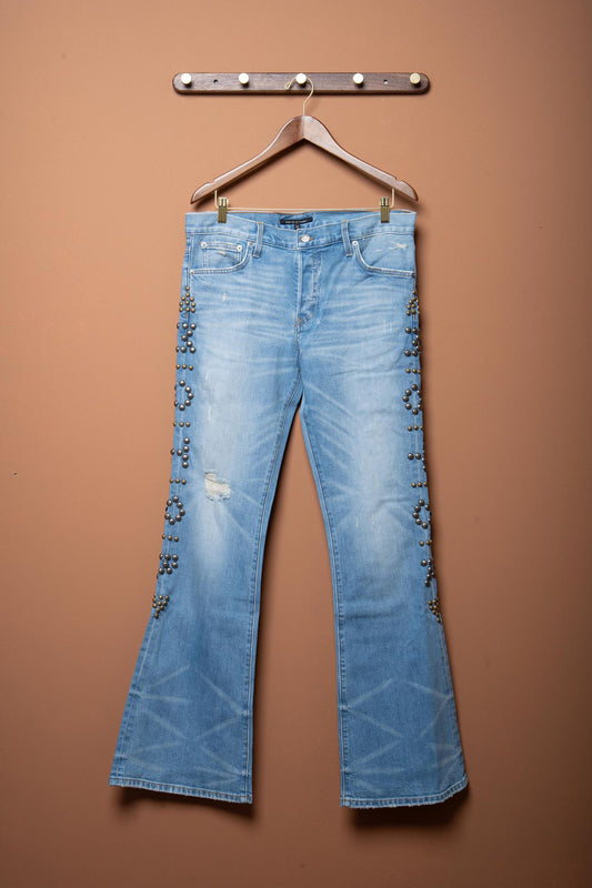 SIOUX DENIM MOTOR EMBEMLISHED