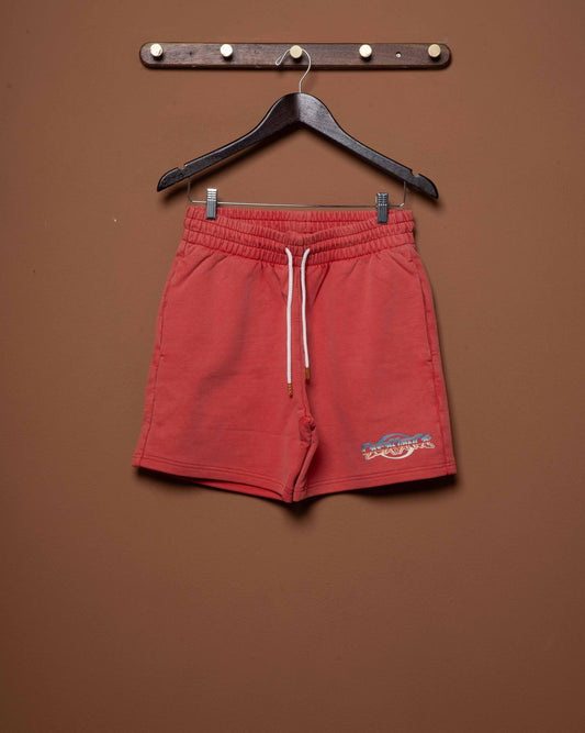 CHROME TEXT PRINTED SWEATSHORTS