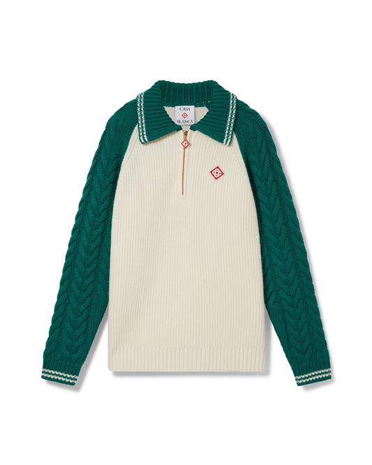 CABLE TEXTURE ZIP UP